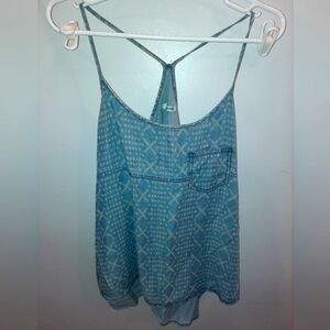 Maurices denim like racerback tank top size XL flowy excellent used condition